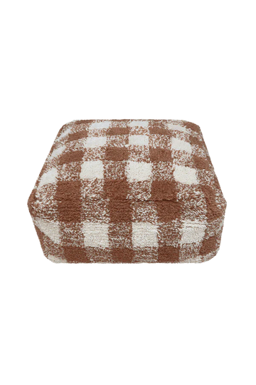 Wasbare poef -Vichy Toffee - Lorena Canals